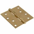 Hillman 4 SOLID BRASS SQ HINGE 851260